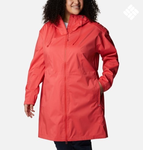 Women's Columbia Weekend Adventure Long Shell Jackets Red | Plus Size CA-HL053